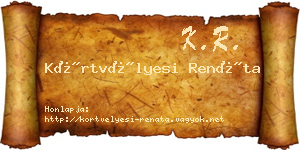 Körtvélyesi Renáta névjegykártya