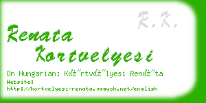 renata kortvelyesi business card